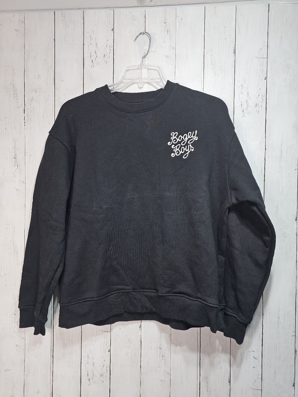 Bogey Boys Men's Black Cotton Crewneck Sweatshirt Macklemore Size XL Heavyweight